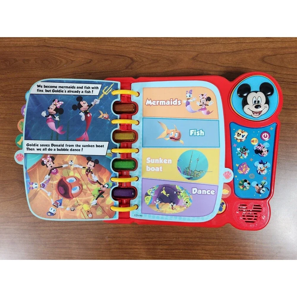VTech Mickey Mouse & Friends Funhouse Explore & Learn Book Tested Working